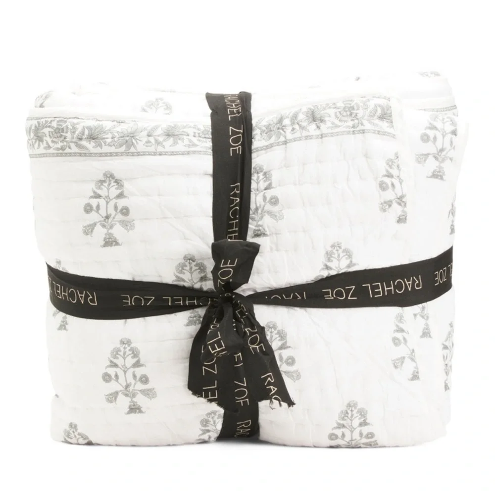 🎉LAST PIECE🎉 RACHEL ZOE Block Print Stitch Quilt‎ Set